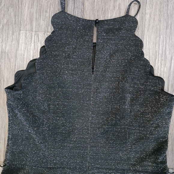 Black Sparkly Jumpsuit Pockets Size 13 - Picture 6 of 15